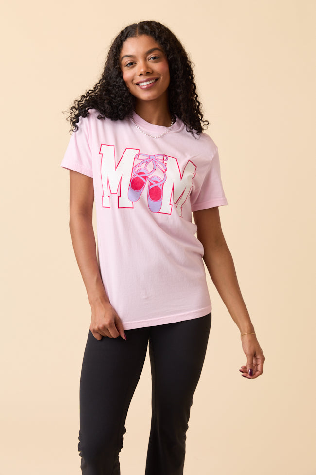 Mom Block Dance Light Pink Graphic Tee