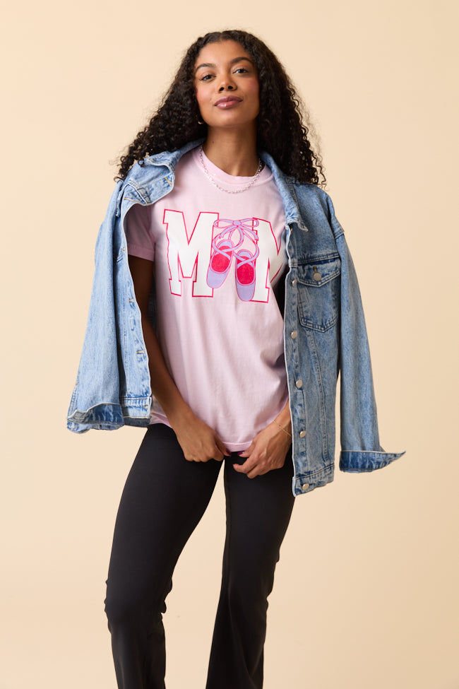 Mom Block Dance Light Pink Graphic Tee - Image 2