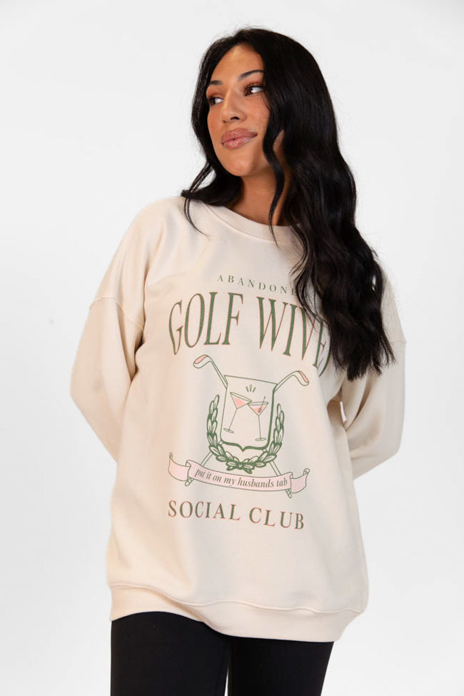 Golf Wives Cream Graphic Sweatshirt