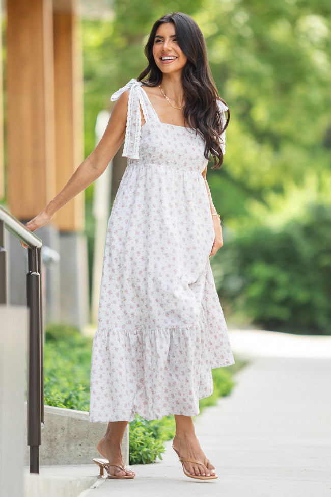 Joann Gingham Floral Maxi Dress