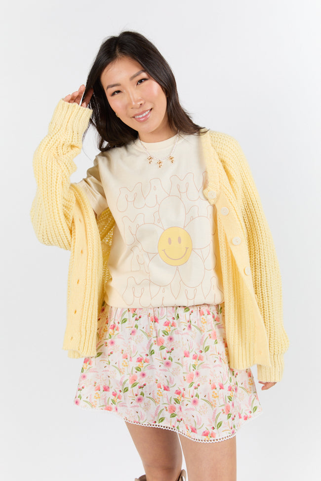 Retro Mama Daisy Ivory Graphic Tee - Image 2