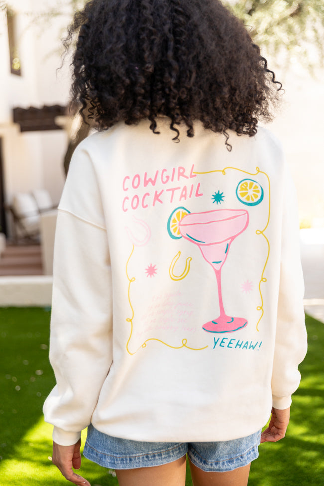 Cowgirl Cocktail Cream Graphic Sweatshirt - Image 2