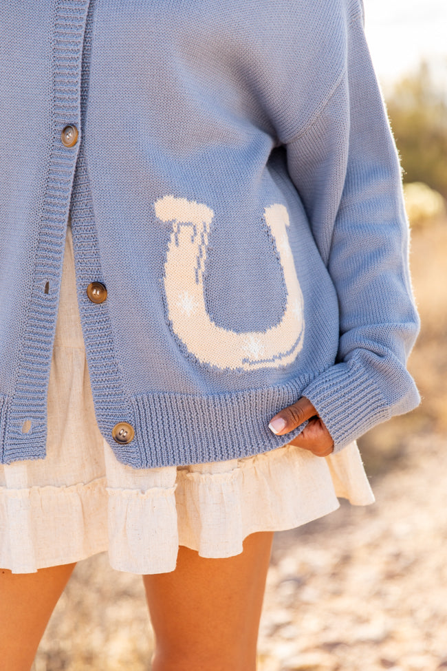 Golden Stirrups Horseshoe Cardigan - Image 3