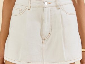 Reverb Radiance White Denim Skort FINAL SALE
