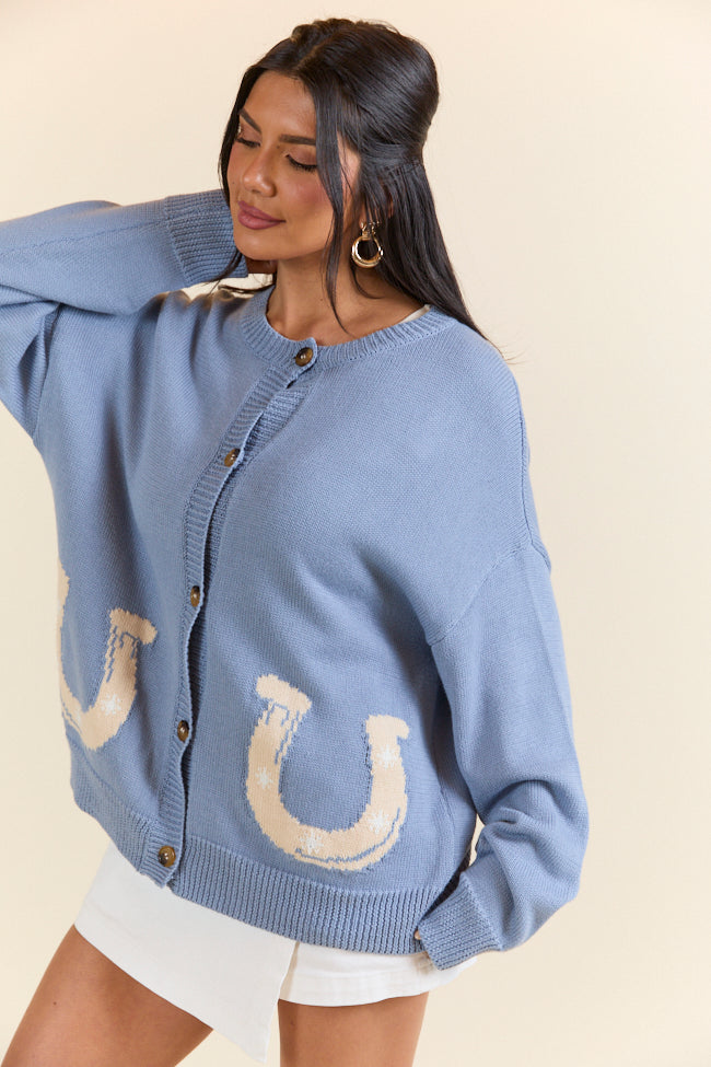 Golden Stirrups Horseshoe Cardigan - Image 8