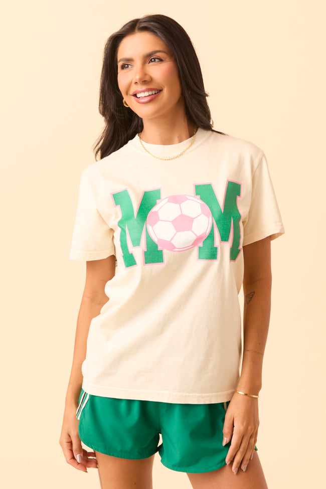 Mom Block Soccer Ivory Graphic Tee - Image 2
