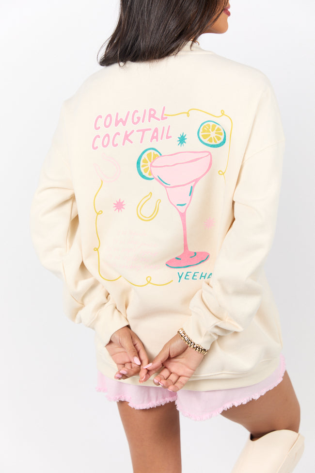 Cowgirl Cocktail Cream Graphic Sweatshirt - Image 9