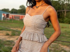 Nancy Neutral Floral Top