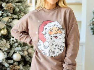Have Yourself A Merry Little Christmas Mocha Graphic Sweatshirt