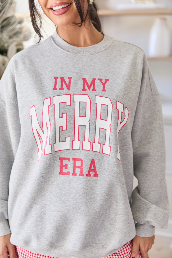 In My Merry Era Light Grey Graphic Sweatshirt - Image 3