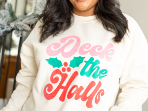 Deck The Halls Cream Graphic Sweatshirt