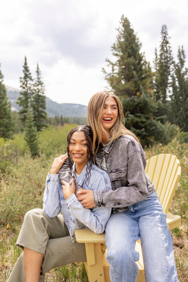 My Favorite Black Wash Denim Jacket - Image 6