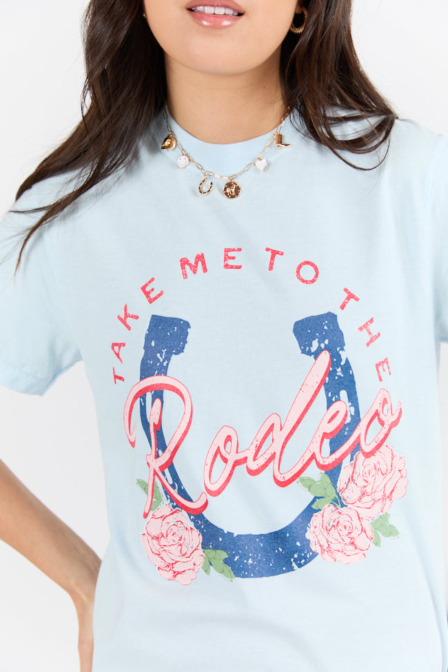 Take Me To The Rodeo Light Blue Graphic Tee - Image 2