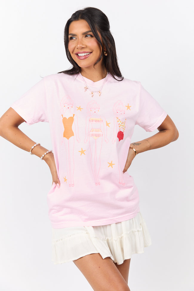 Swim Dolls Pink Graphic Tee