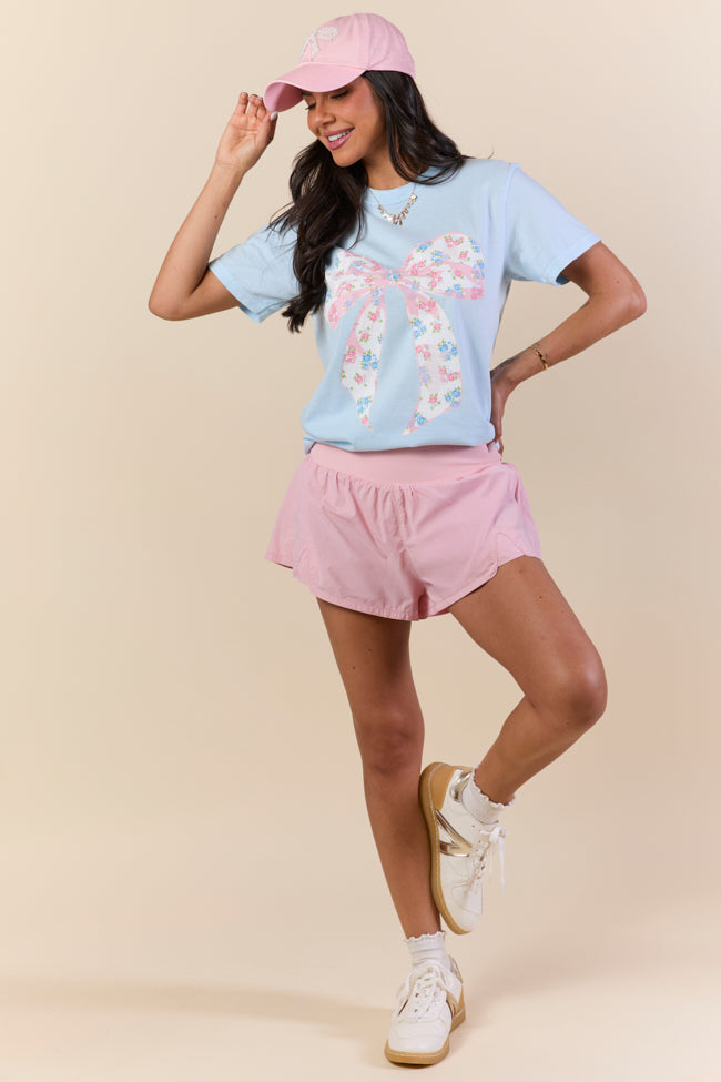 Floral Bow Chambray Graphic Tee - Image 4