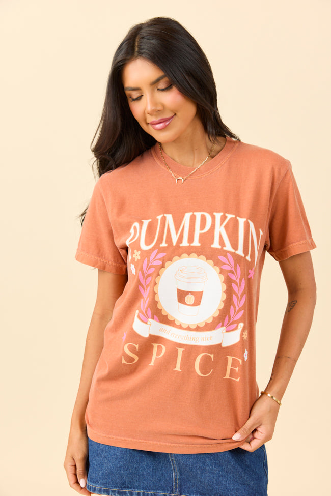 Pumpkin Spice And Everything Nice Rust Graphic Tee - Image 6