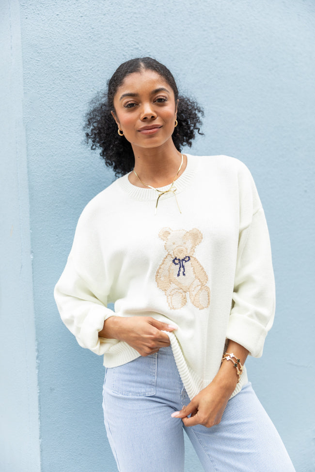 Too Much To Bear Ivory Sweater FINAL SALE