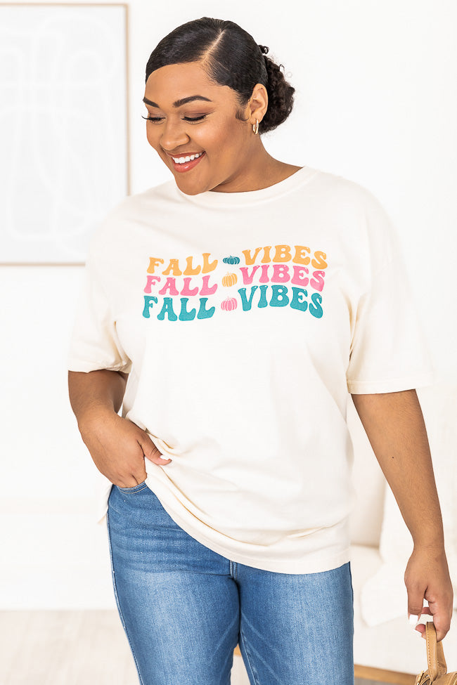 Fall Vibes Ivory Graphic Tee - Image 4