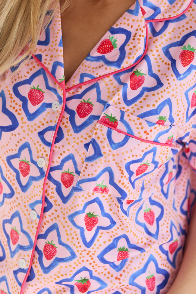 Strawberry Snooze Pink Pajama Set FINAL SALE - Image 5