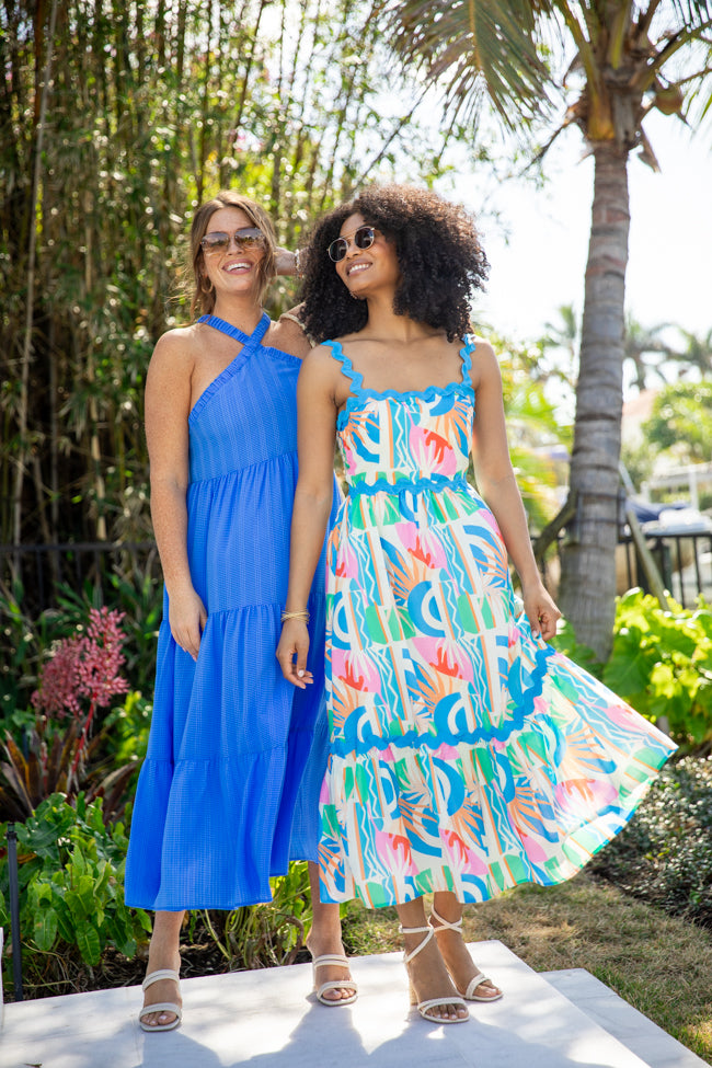 Tropical Tango Multi Rick Rack Trim Printed Midi Dress FINAL SALE - Image 2