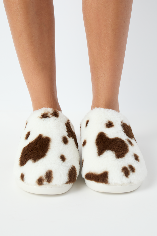 Lucila Cow Print Slippers DOORBUSTER - Image 7
