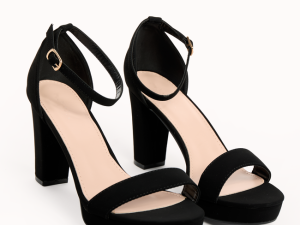 Asia Black Platform Heels