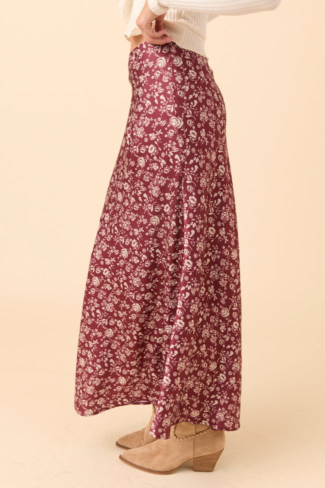 Naomi Red Multi Flower Maxi Skirt - Image 5