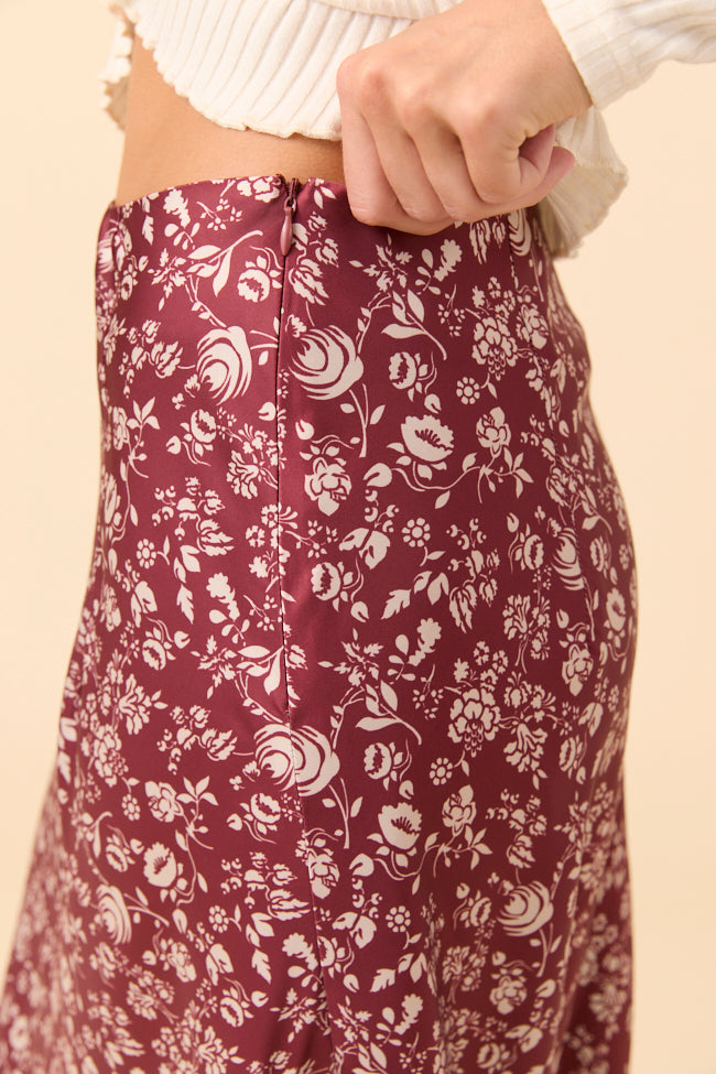 Naomi Red Multi Flower Maxi Skirt - Image 7