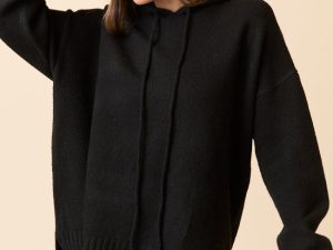 Etta Black Hooded Sweater