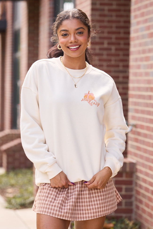 Cozy Season Cream Graphic Sweatshirt - Image 2