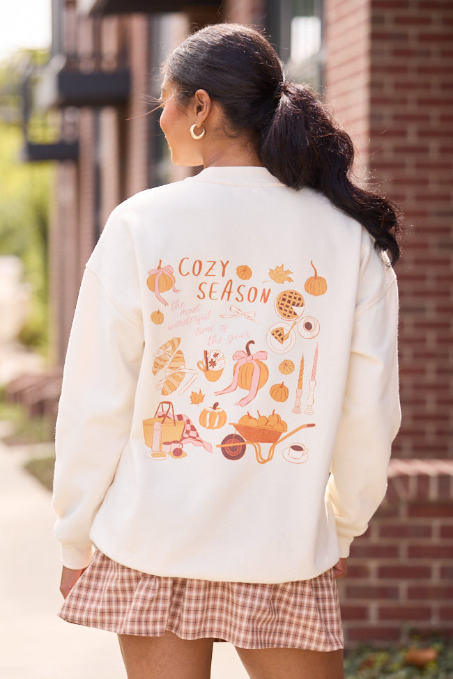 Cozy Season Cream Graphic Sweatshirt