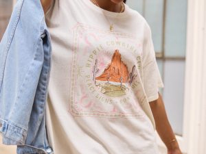Hippie Cowgirl Club Off White Oversized Graphic Tee