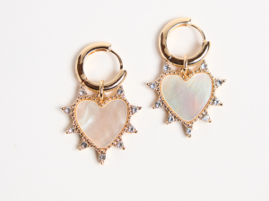 Ella Rose Gold Heart Earrings