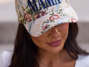 Mama Blue Tapestry Baseball Hat