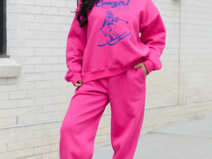 Cowgirl Ski Club Pink Sweatpants