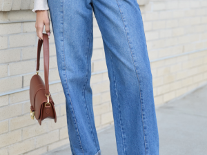 Reina Medium Wash Cuffed Jeans