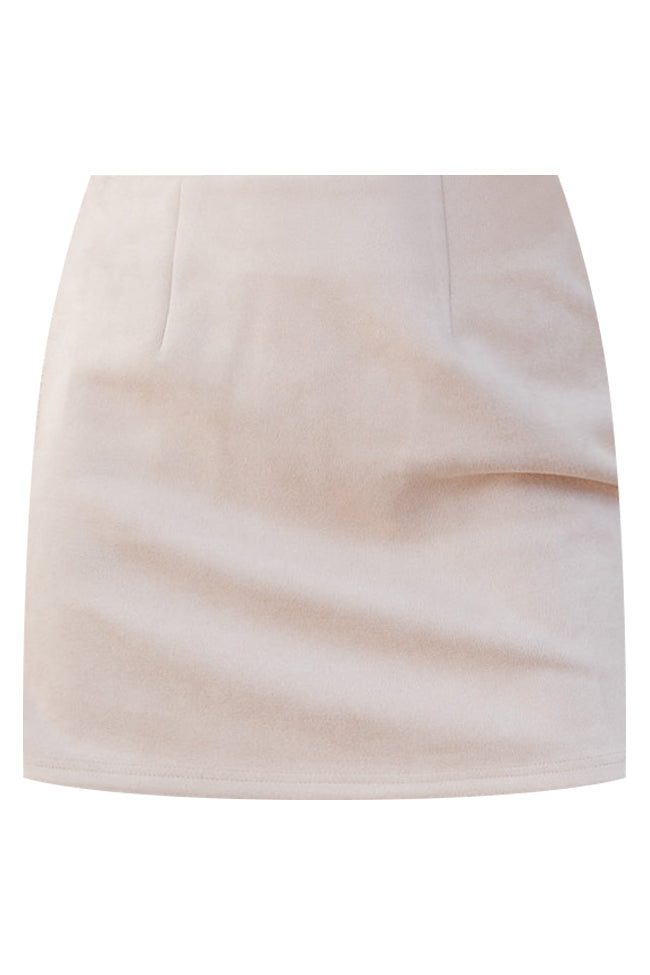 One More Minute Mocha Suede Skort FINAL SALE - Image 6