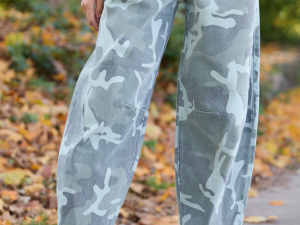 Vale Camo Barrel Leg Jeans