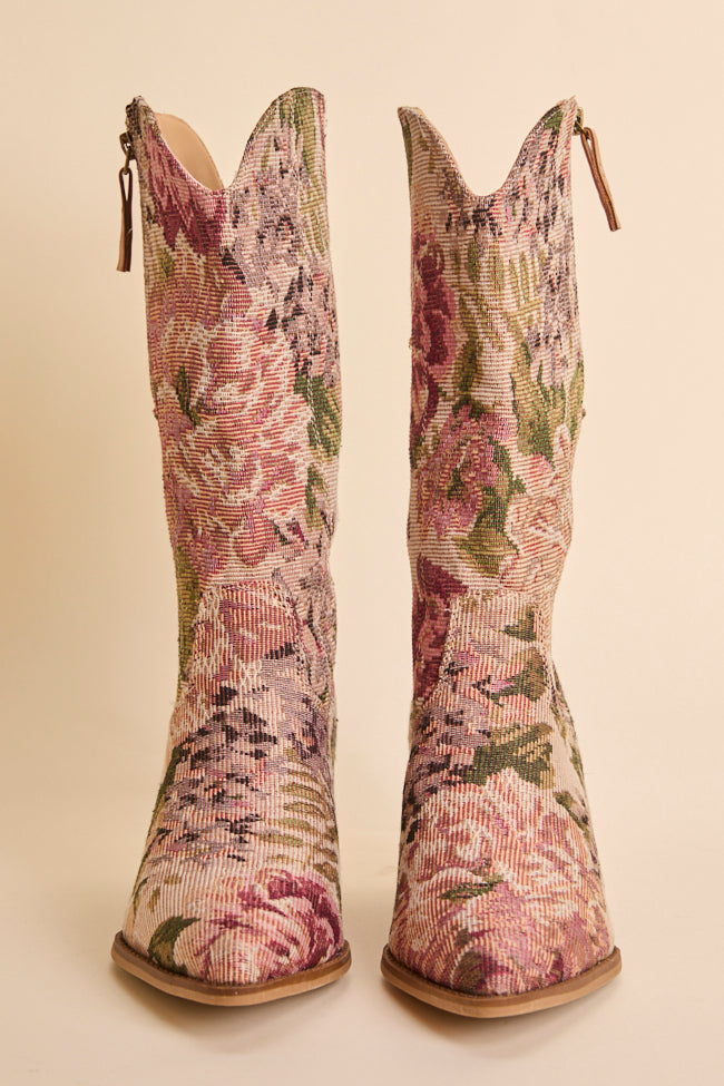 Brilee Floral Tapestry Cowboy Boots FINAL SALE - Image 6
