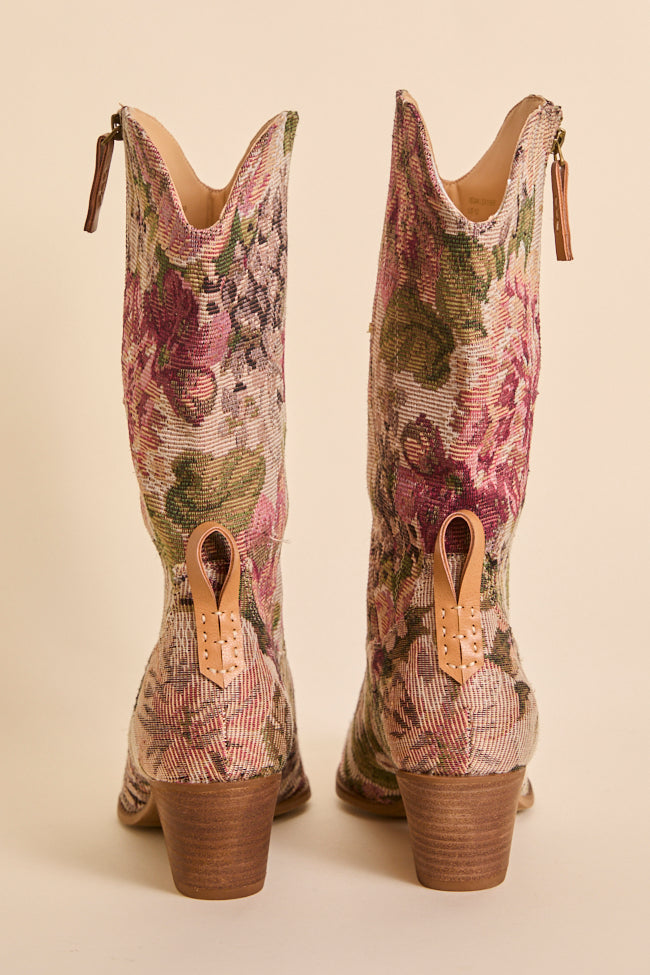 Brilee Floral Tapestry Cowboy Boots FINAL SALE - Image 7