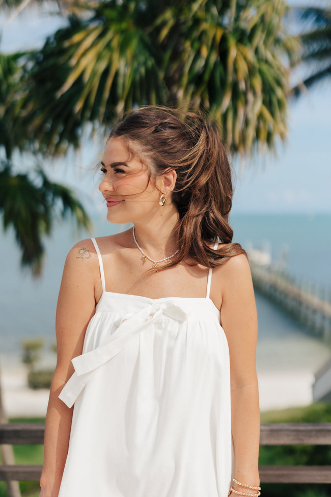 Saltwater Soul Ivory Lattice Mini Dress FINAL SALE - Image 3