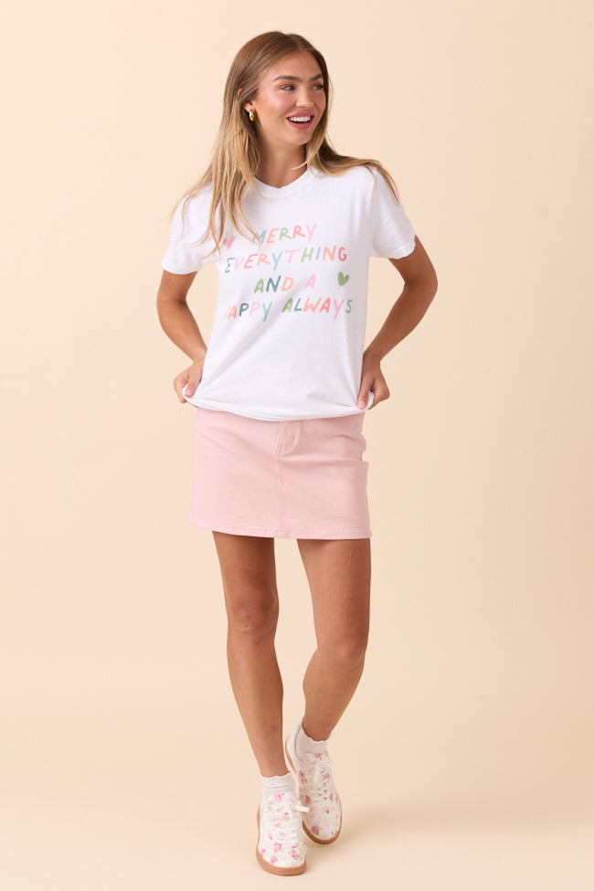 Merry Everything White Graphic Tee - Image 8