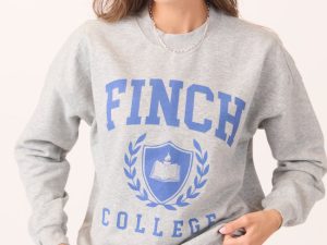 Finch College Light Grey Graphic Sweatshirt