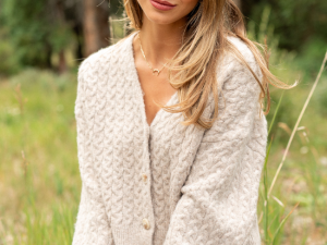 Heather Tan V-Neck Cardigan